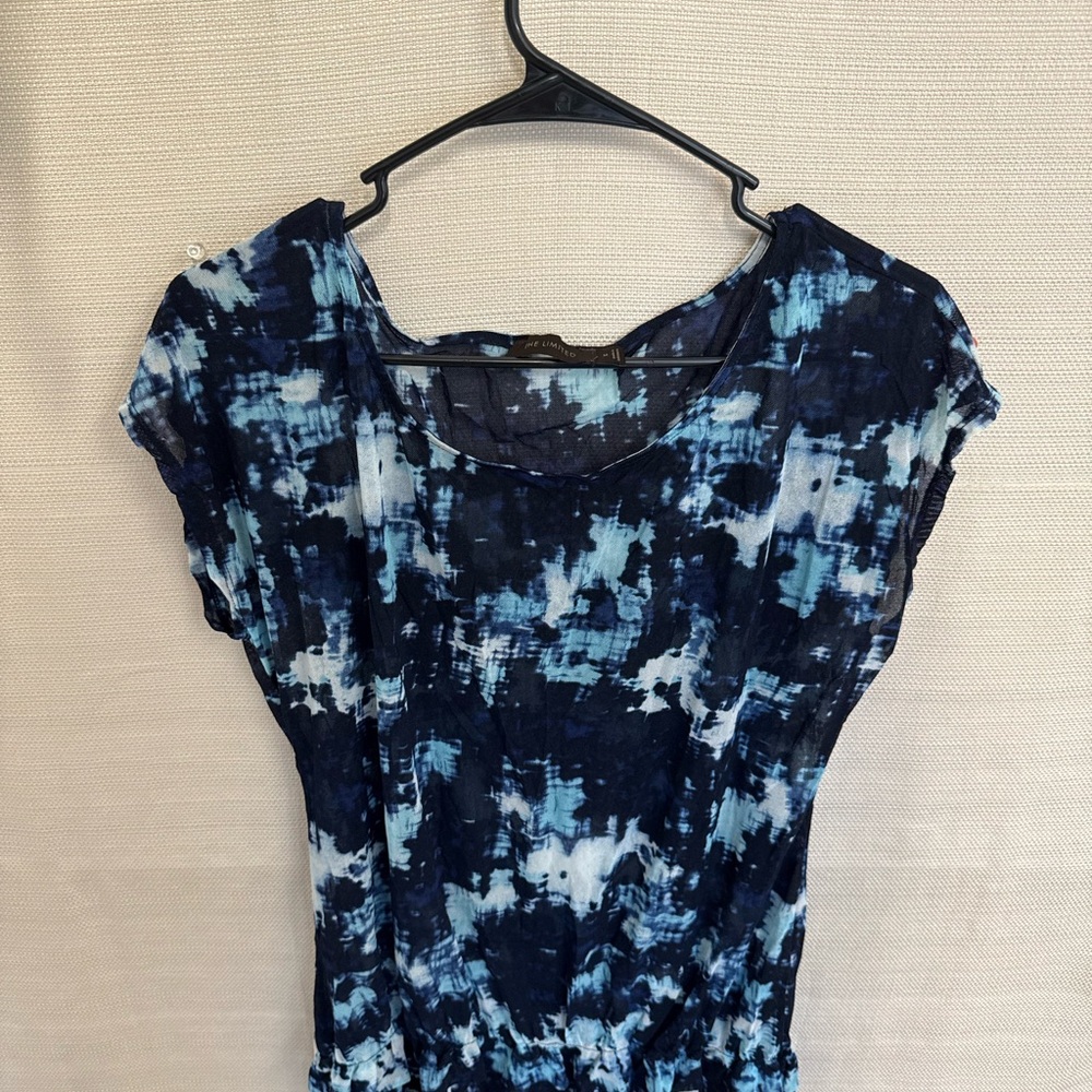 The Limited Navy and Light Blue Women's Blouse